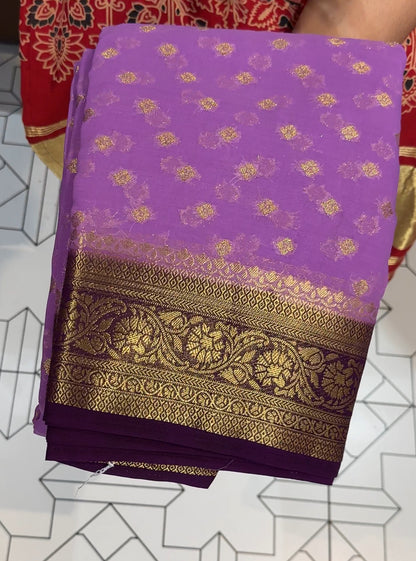 GEORGETTE BANARASI SAREE - IHA 18086