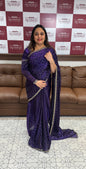 DESIGNER VELVET ORGANZA SAREES - IHA 18939