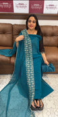 HAND WORKED  UNSTITCHED SALWAR SUITS - IHA 17968