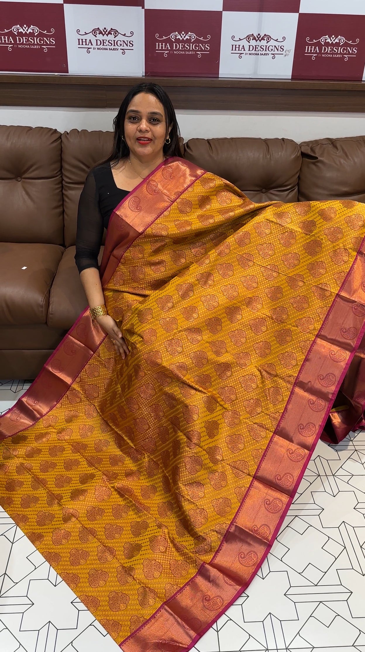 DESIGNER KANCHIPURAM SILK SAREE - IHA  18446