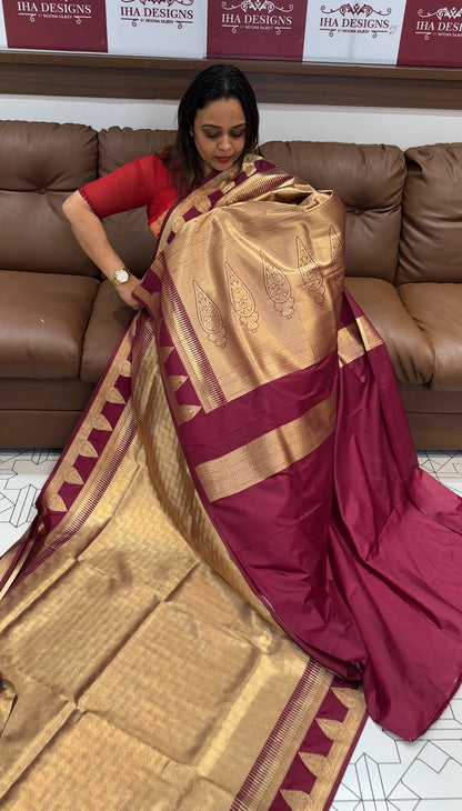 FORWARD SEMI TISSUE KANCHIPURAM SAREES - IHA 16113