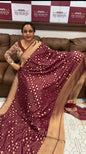 BUDGET BUY SEMI BANARASI SAREE - IHA 16524