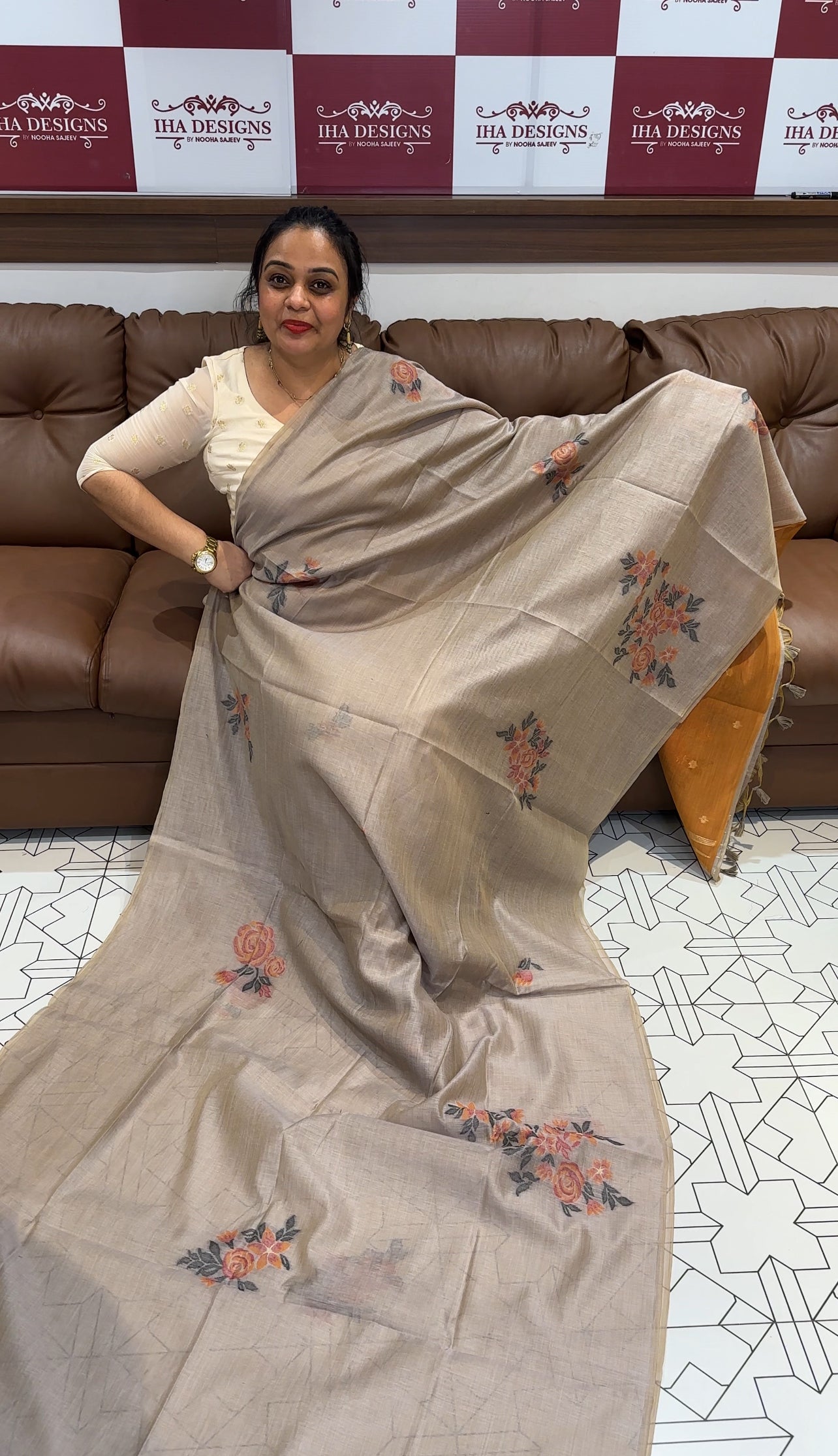 BUDGET BUY CHANDERI SAREE - IHA 16054