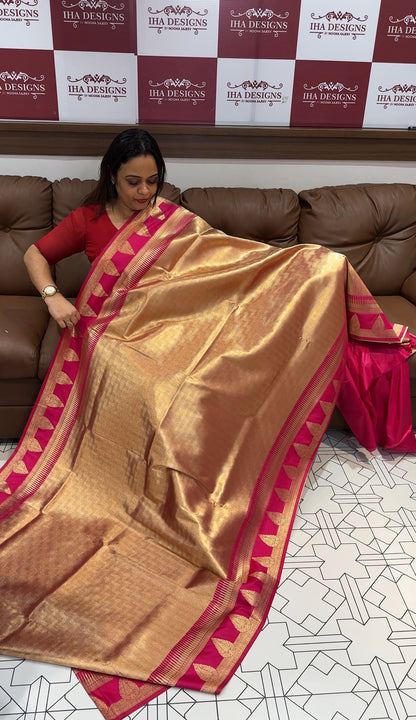 FORWARD SEMI TISSUE KANCHIPURAM SAREES - IHA 16113