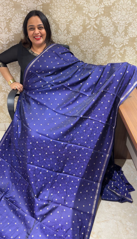 SEMI BANARASI SAREE - IHA 19867