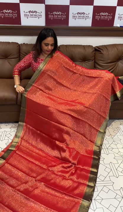 FORWARD MYSORE CRAPE SILK SAREE - IHA 16905