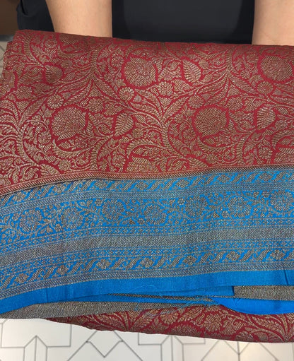 SEMI KATAN SAREE - IHA 17870