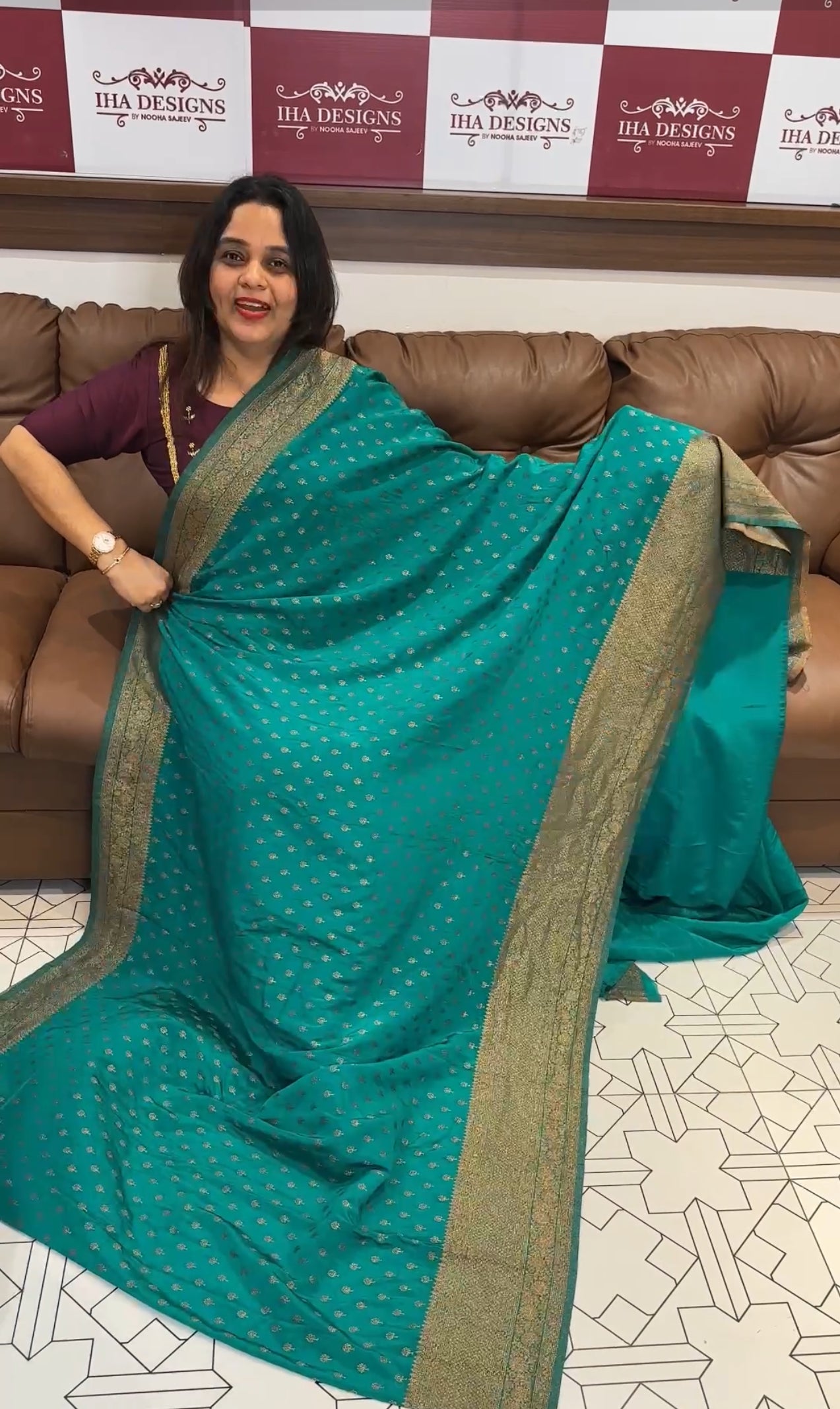 FORWARD SEMI BANARASI SAREES - IHA 17729