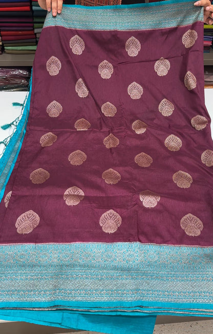 SEMI BANARASI SAREES - IHA 18730