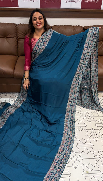 AJRAKH PRINTED SAREES - IHA 19254