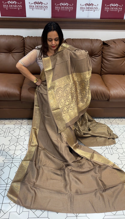 DESIGNER SEMI BANARASI SAREES - IHA 15866