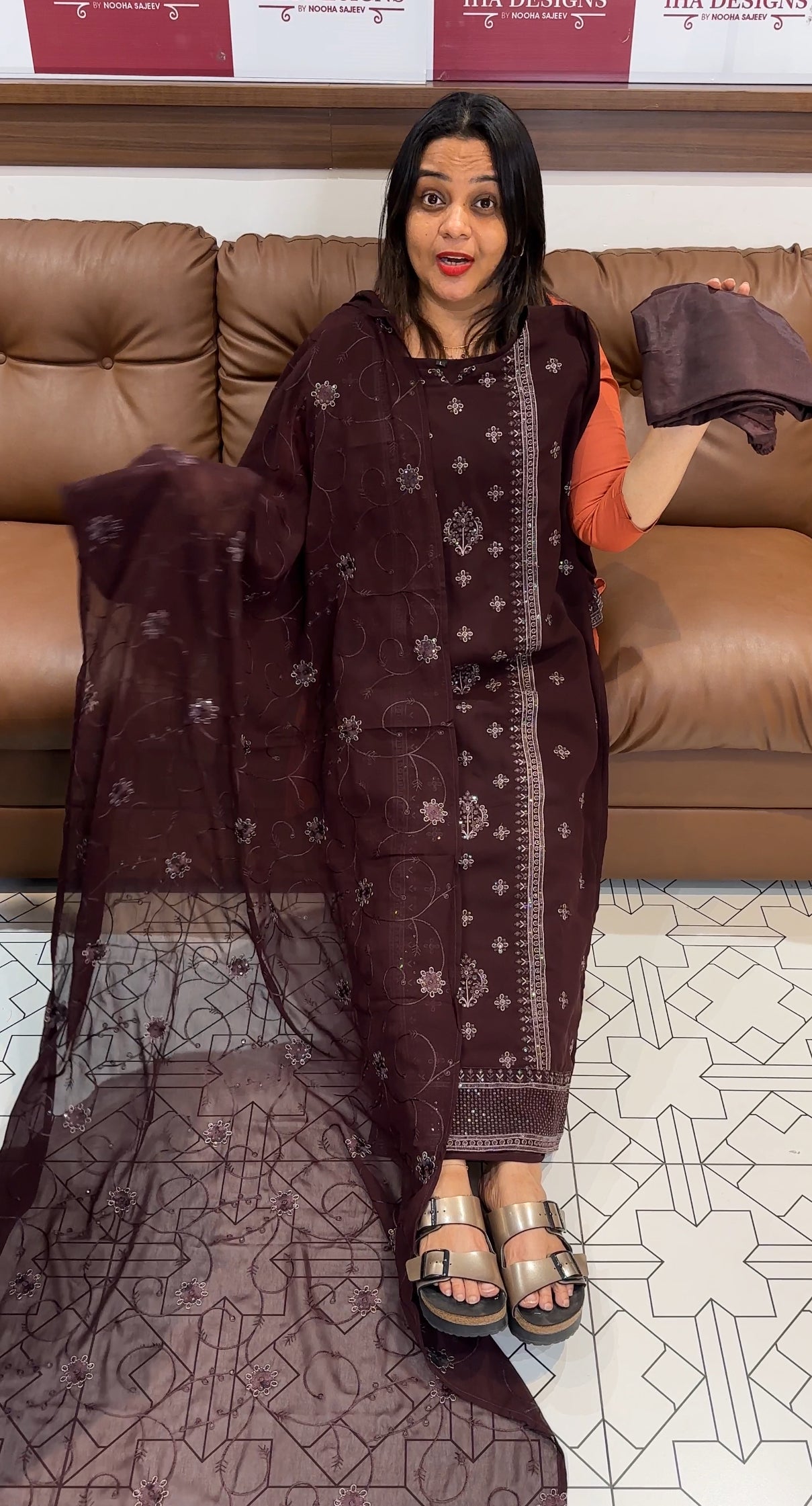 READY TO WEAR TOP,BOTTOM AND DUPATTA  - IHA 19494