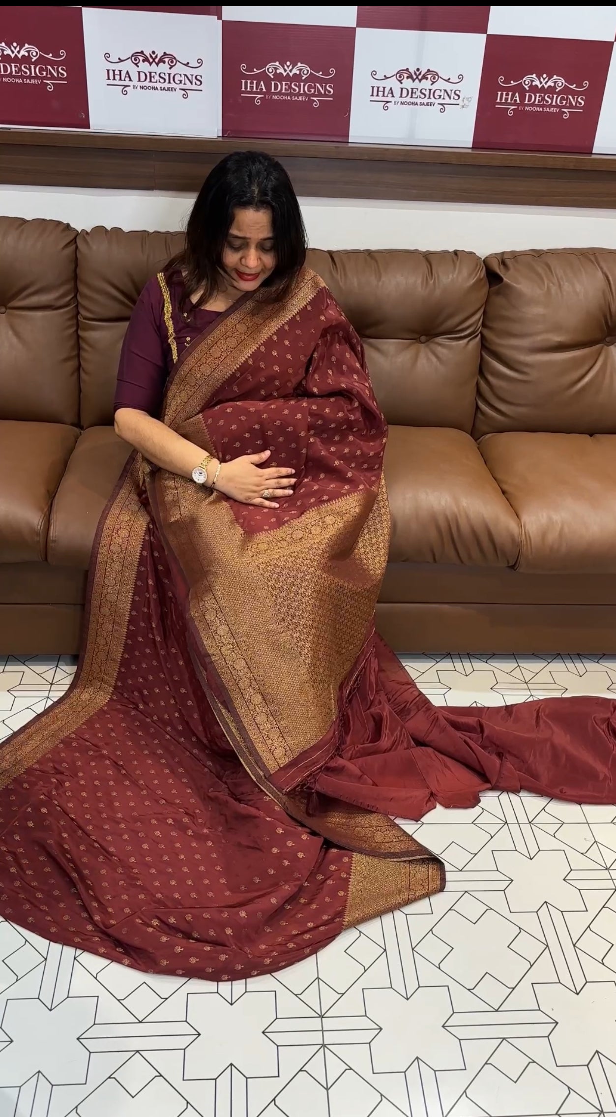 FORWARD SEMI BANARASI SAREES - IHA 17729