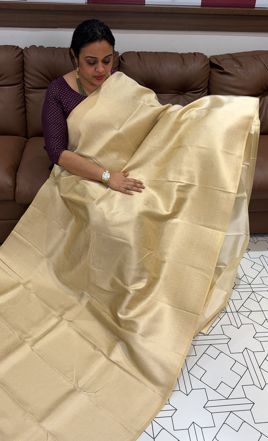 SEMI BROCADE SAREES - IHA 15945