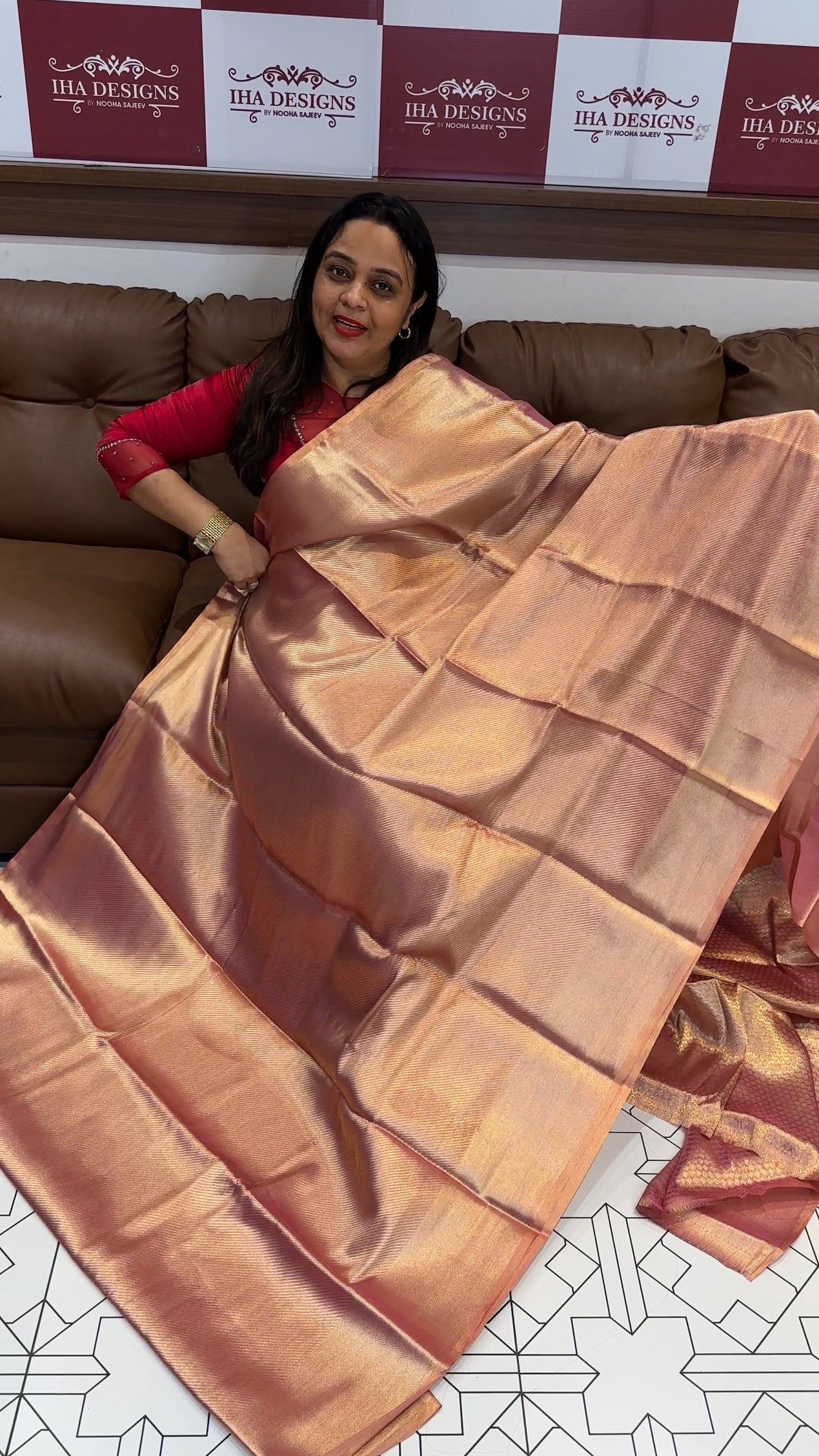 DESIGNER TISSUE SAREE - IHA 19166