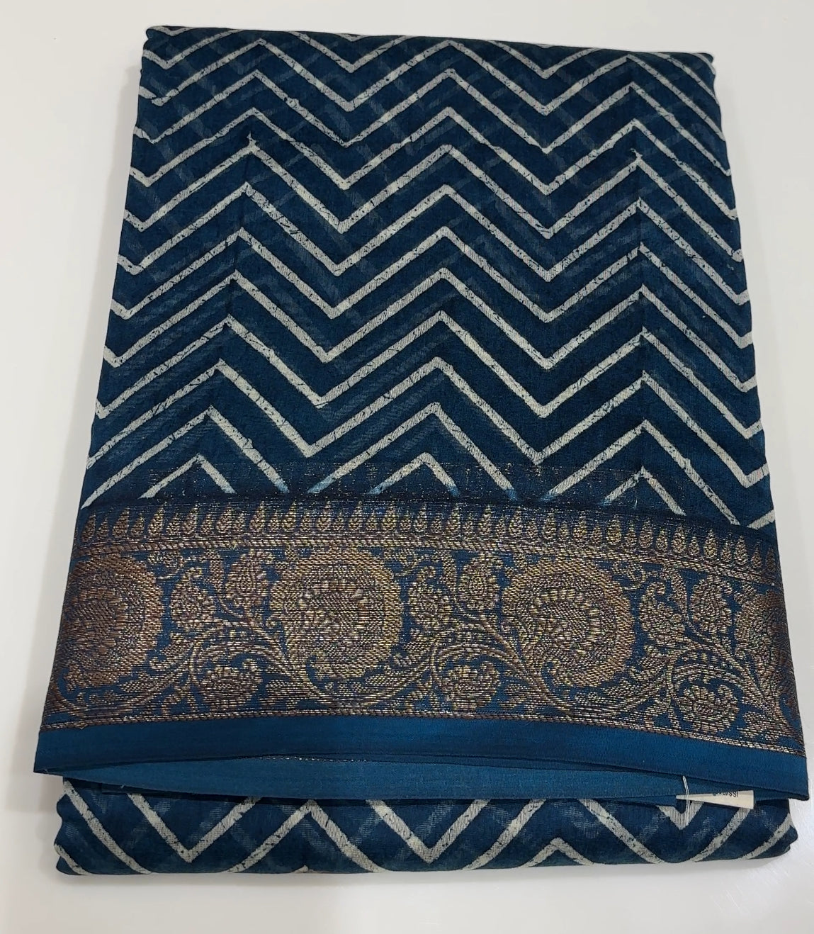 PRINTED BANARASI CHANDERI SAREES - IHA 17450