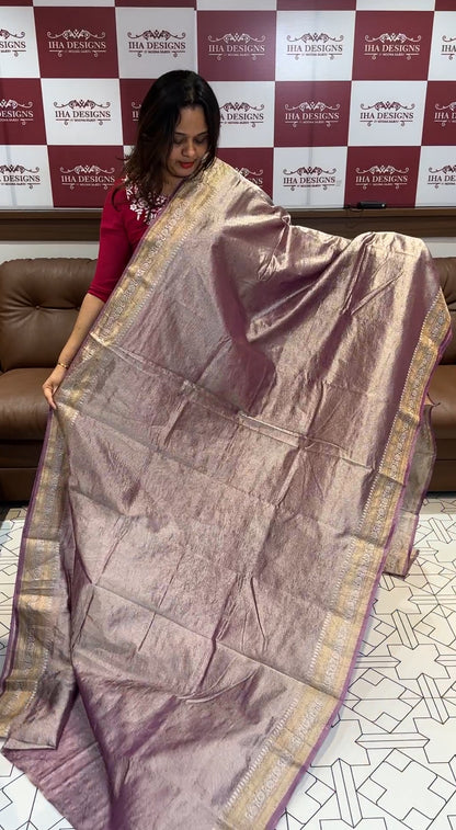 TISSUE BANARASI SAREE - IHA 14434