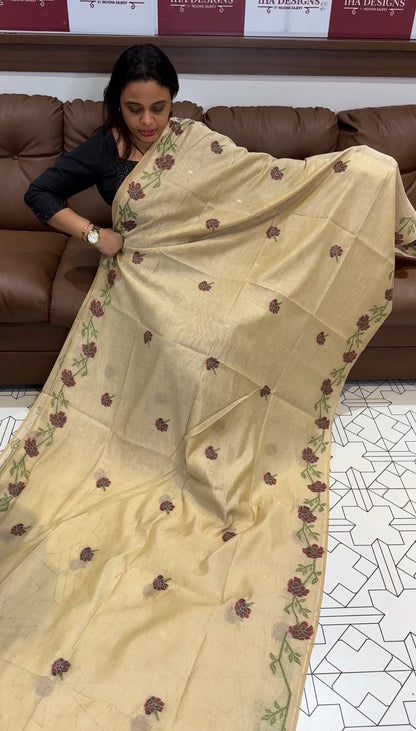 BANARASI CHANDERI SAREE - IHA 17825