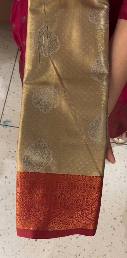 DESIGNER TISSUE KANCHIPURAM SILK SAREES - IHA 18520