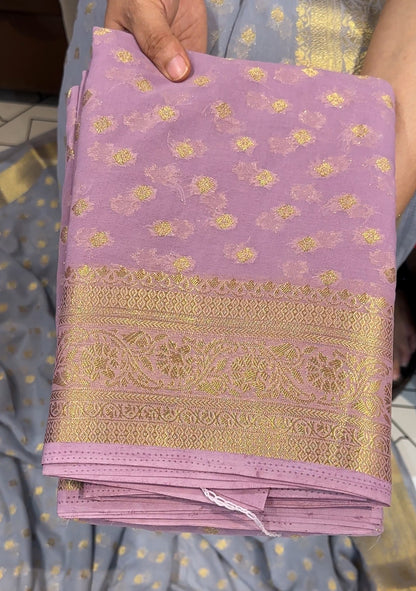 GEORGETTE BANARASI SAREE - IHA 18109