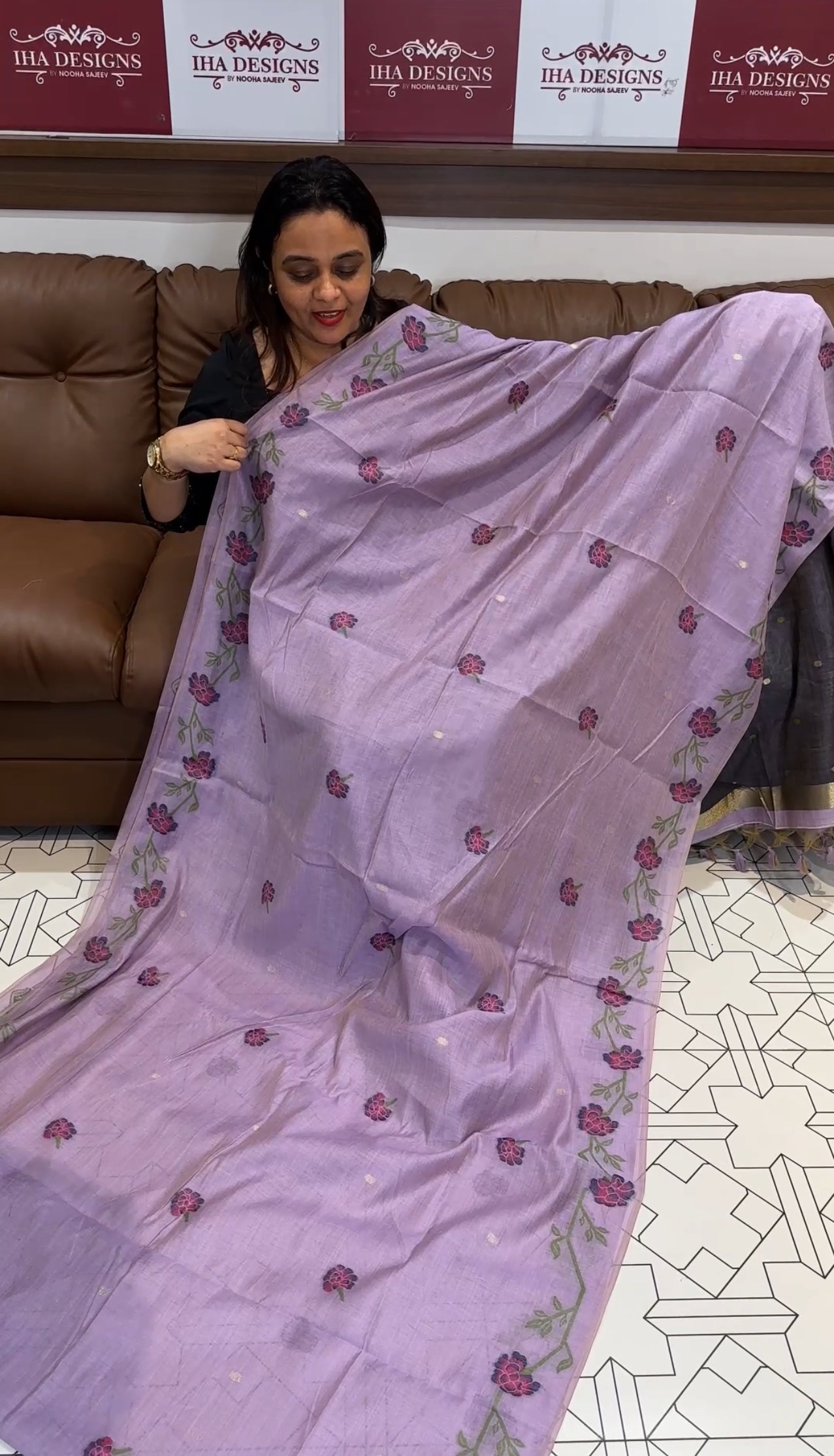 BANARASI CHANDERI SAREE - IHA 17825