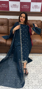 FAUX GEORGETTE UNSTITCHED SALWAR SUITS - IHA 15796