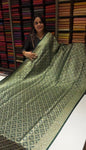 HANDLOOM KATAN BANARASI SAREES - IHA 18509