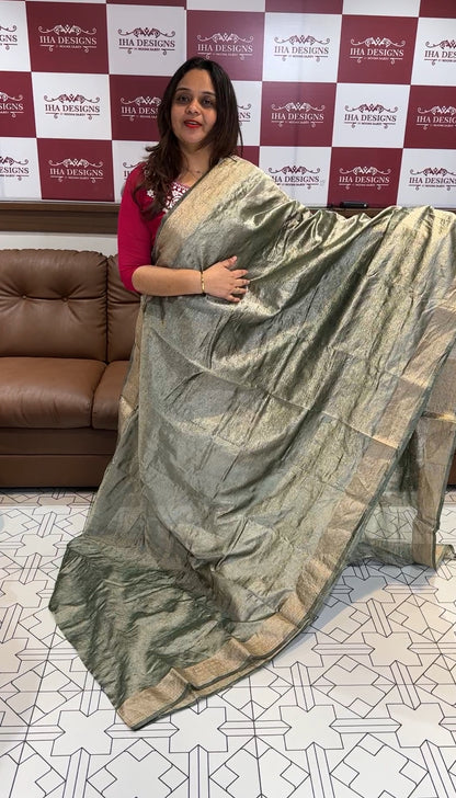 TISSUE BANARASI SAREE - IHA 14434