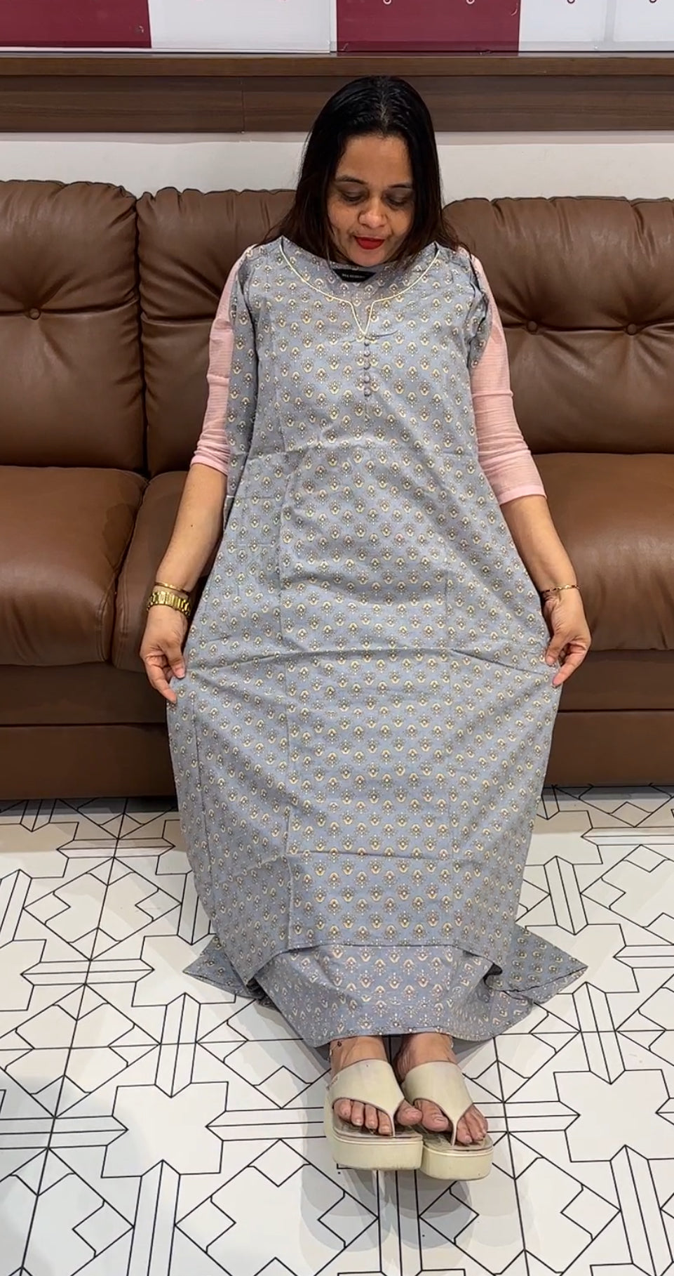 IHA'S IN-HOUSE ALINE KURTI  - IHA 15257