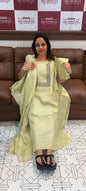 TISSUE HAND WORKED UNSTITCHED SALWAR SUITS  - IHA 15871