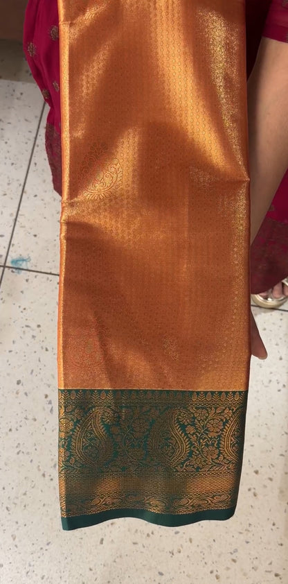 DESIGNER TISSUE KANCHIPURAM SILK SAREES - IHA 18520