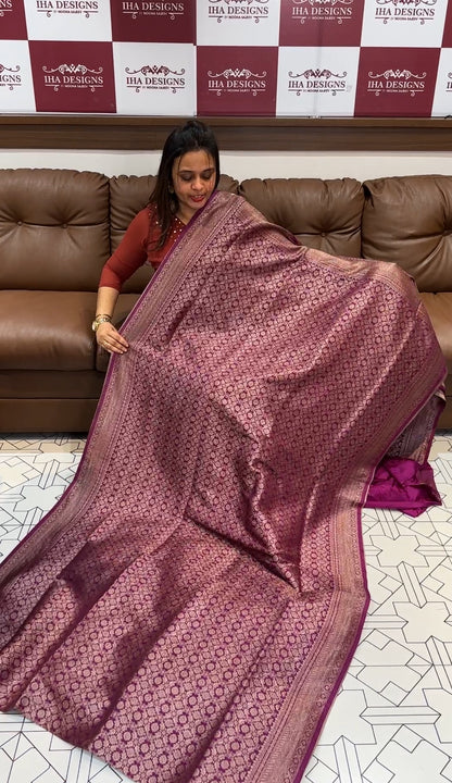 SEMI KATAN SAREE - IHA 14597