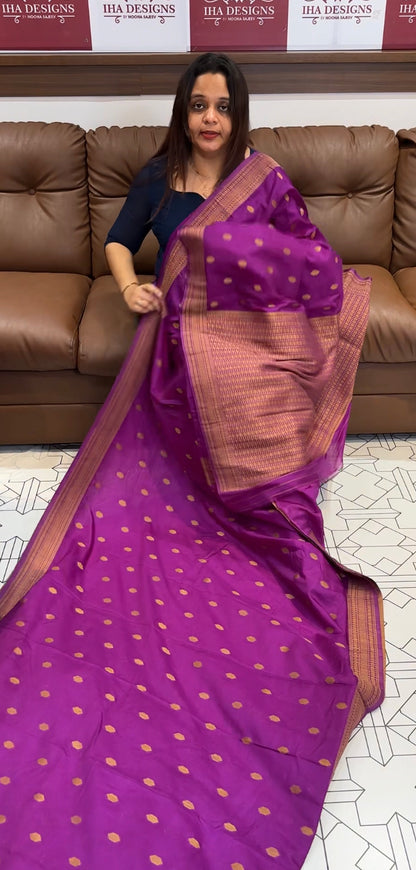 SEMI BANARSI SAREE - IHA 16464