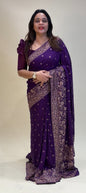 DESIGNER GEORGETTE BANARASI SAREE - IHA 17497