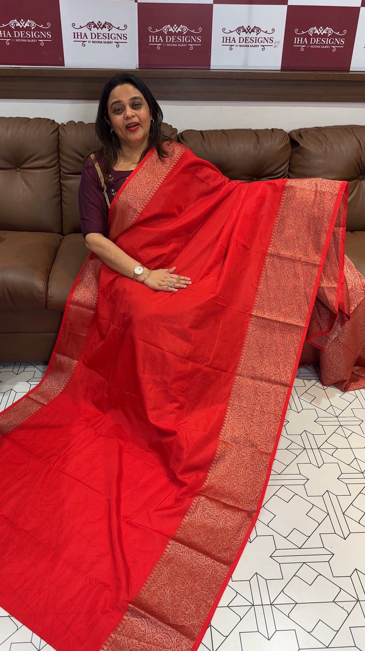 SEMI BANARASI SAREES - IHA 17738