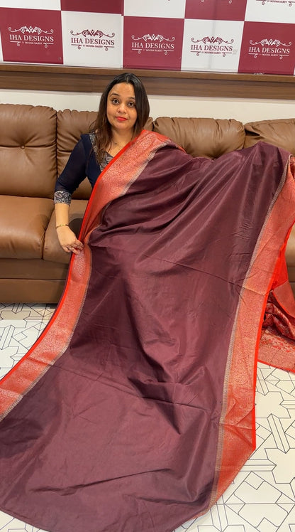 SEMI BANARASI SAREES - IHA 15118