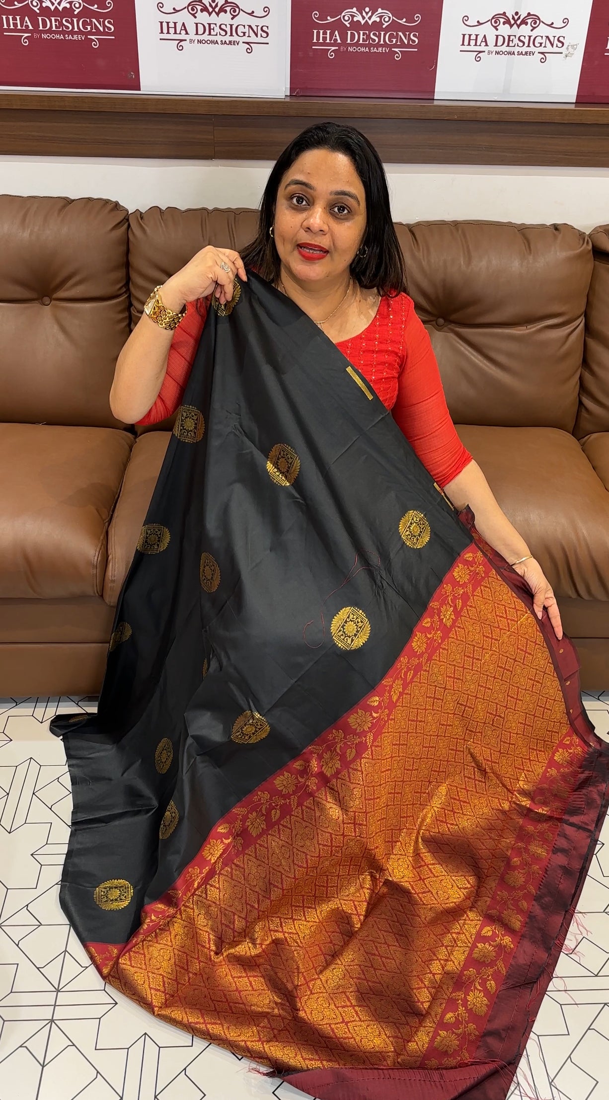 SEMI SILK SAREES - IHA 19414