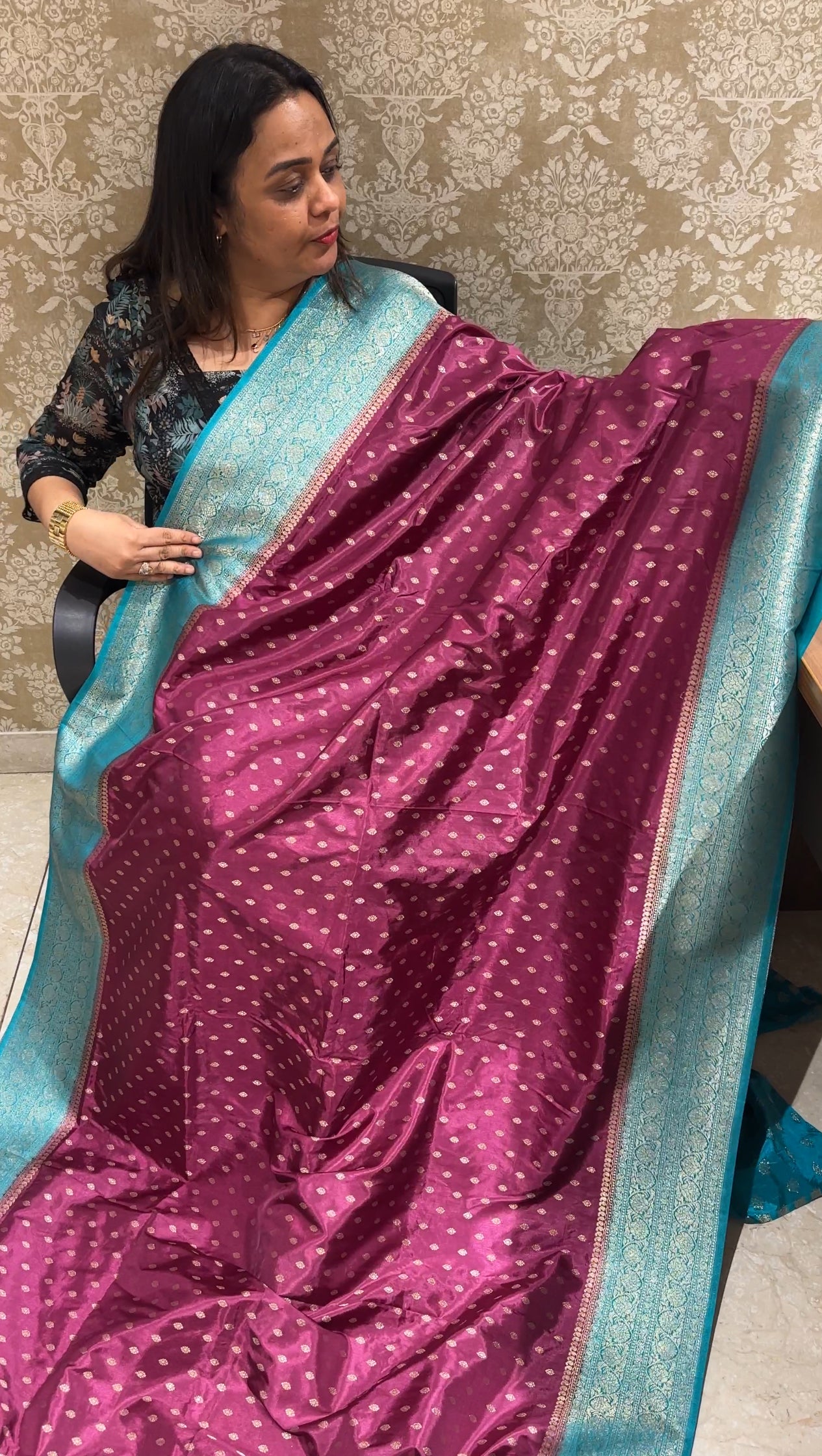 SEMI BANARASI SAREES SAREES - IHA 19669