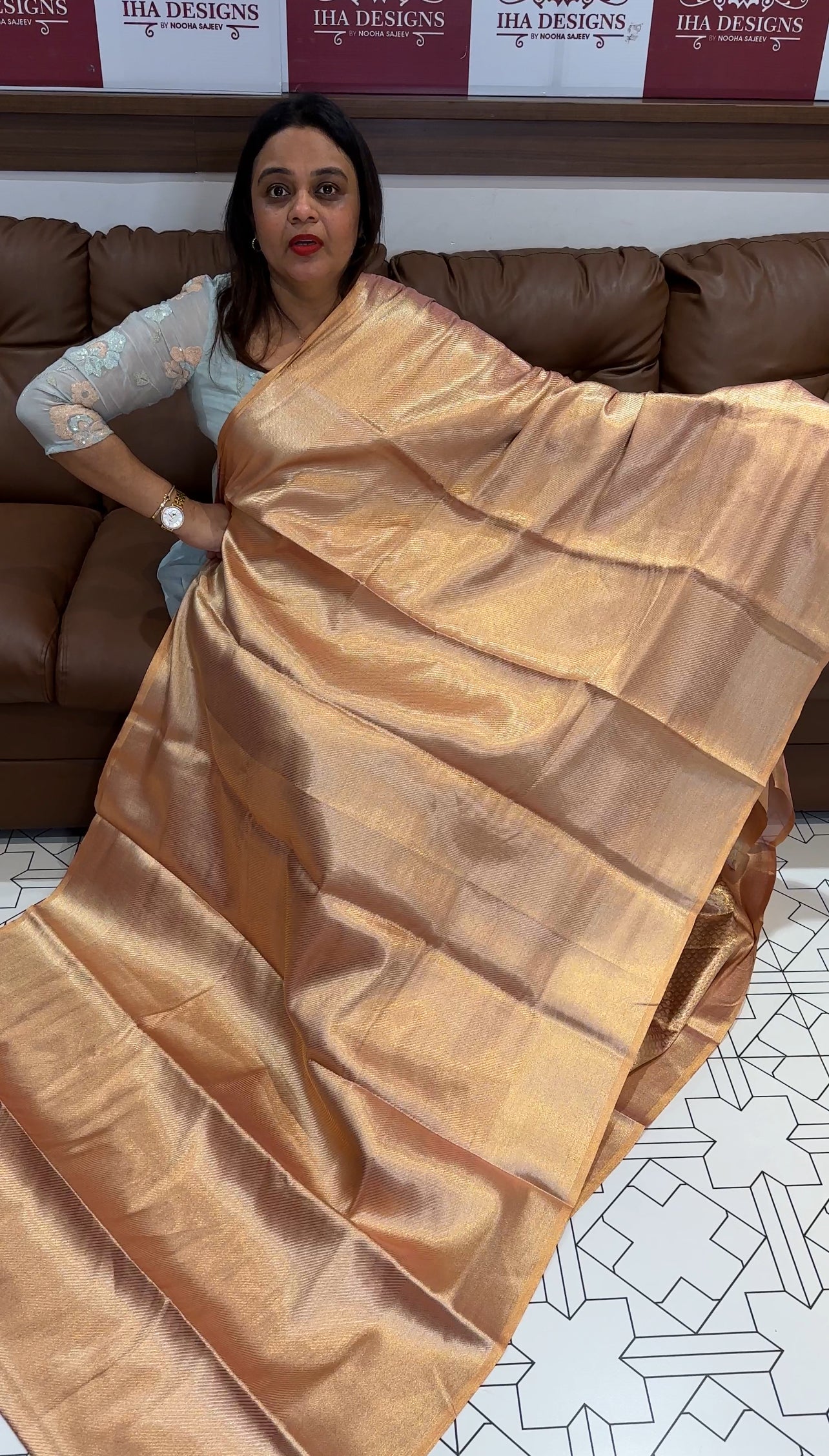 TISSUE BANARASI SAREES - IHA 19451