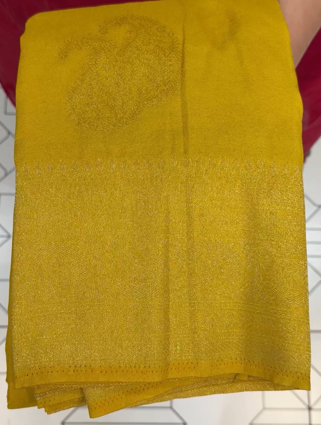 SEMI BANARASI SAREE - IHA 19196