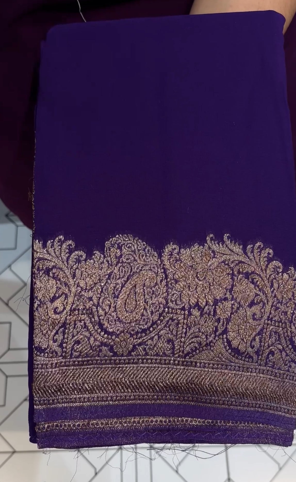 GEORGETTE BANARASI SAREES - IHA 17422