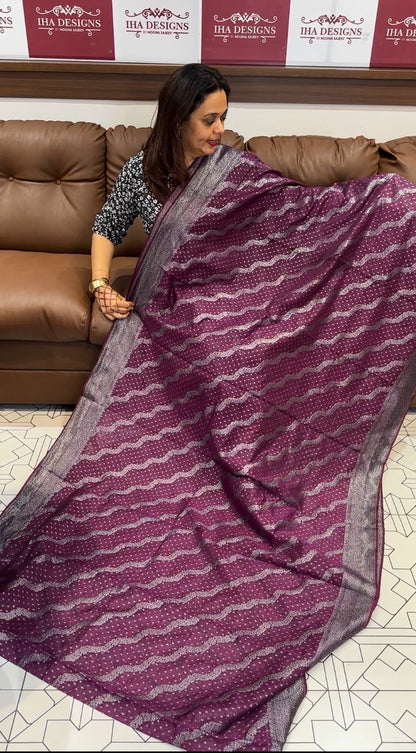 SEMI BANARASI SAREE - IHA 14804