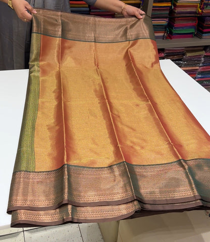 SEMI KANCHIPURAM SAREE - IHA 16287