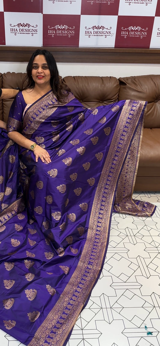 FORWARD SEMI BANARASI SAREES - IHA 18720