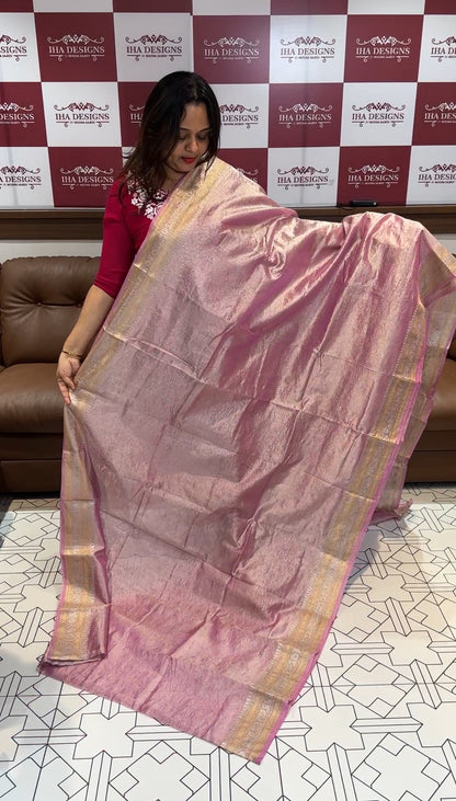 TISSUE BANARASI SAREE - IHA 14434