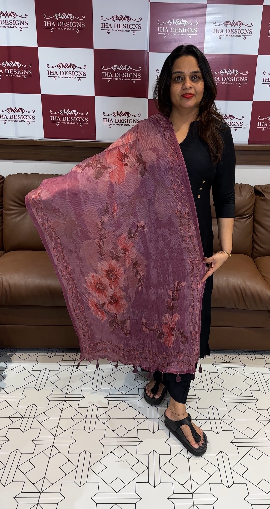 PRINTED DUPATTA - IHA 16973