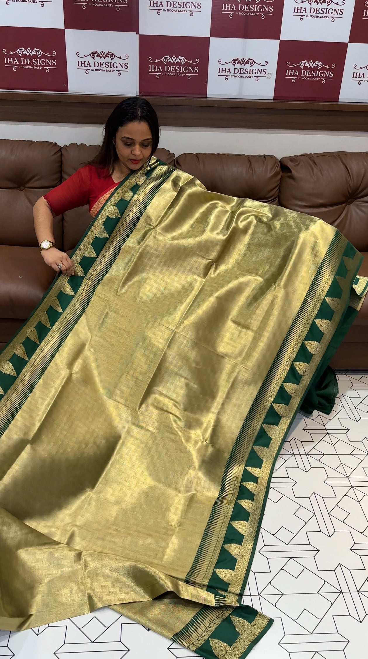 FORWARD SEMI TISSUE KANCHIPURAM SAREES - IHA 16113