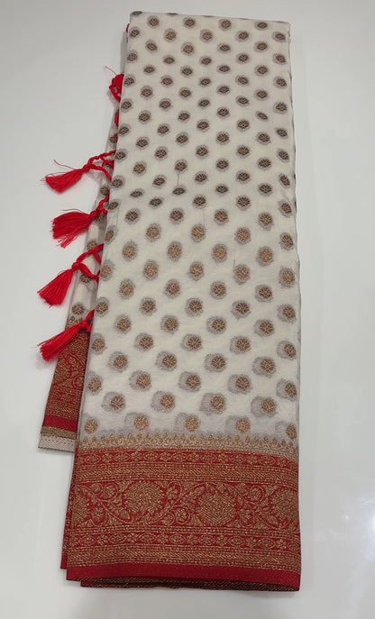 CRAPE BANARASI SAREES - IHA 18542