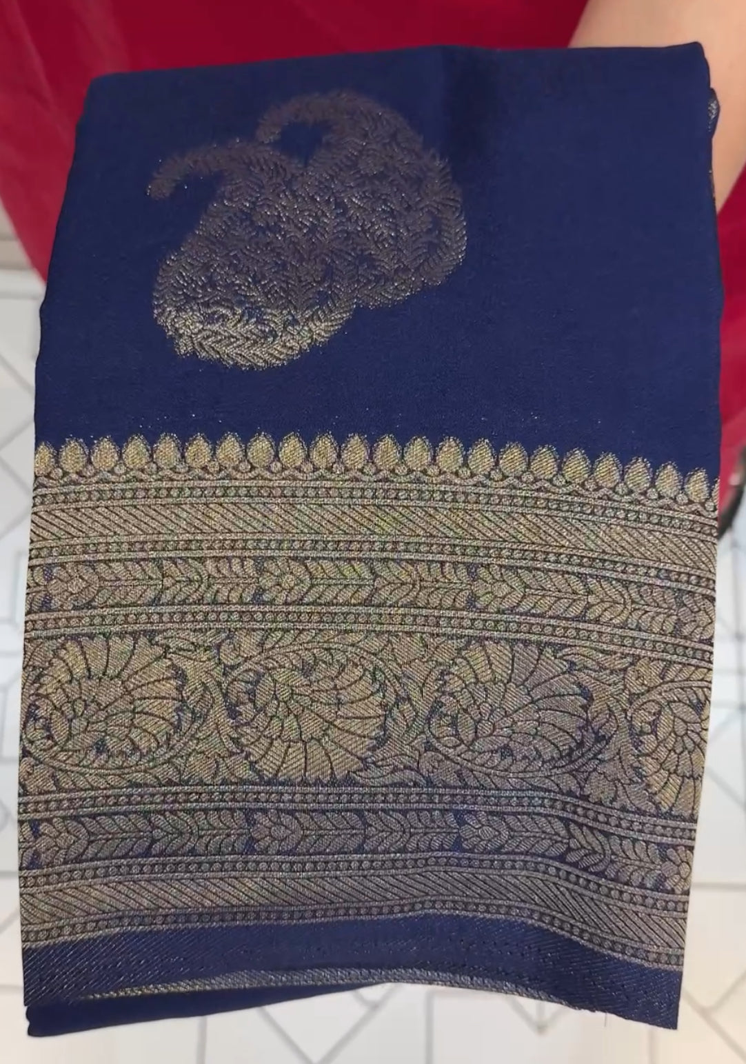 SEMI BANARASI SAREE - IHA 19196