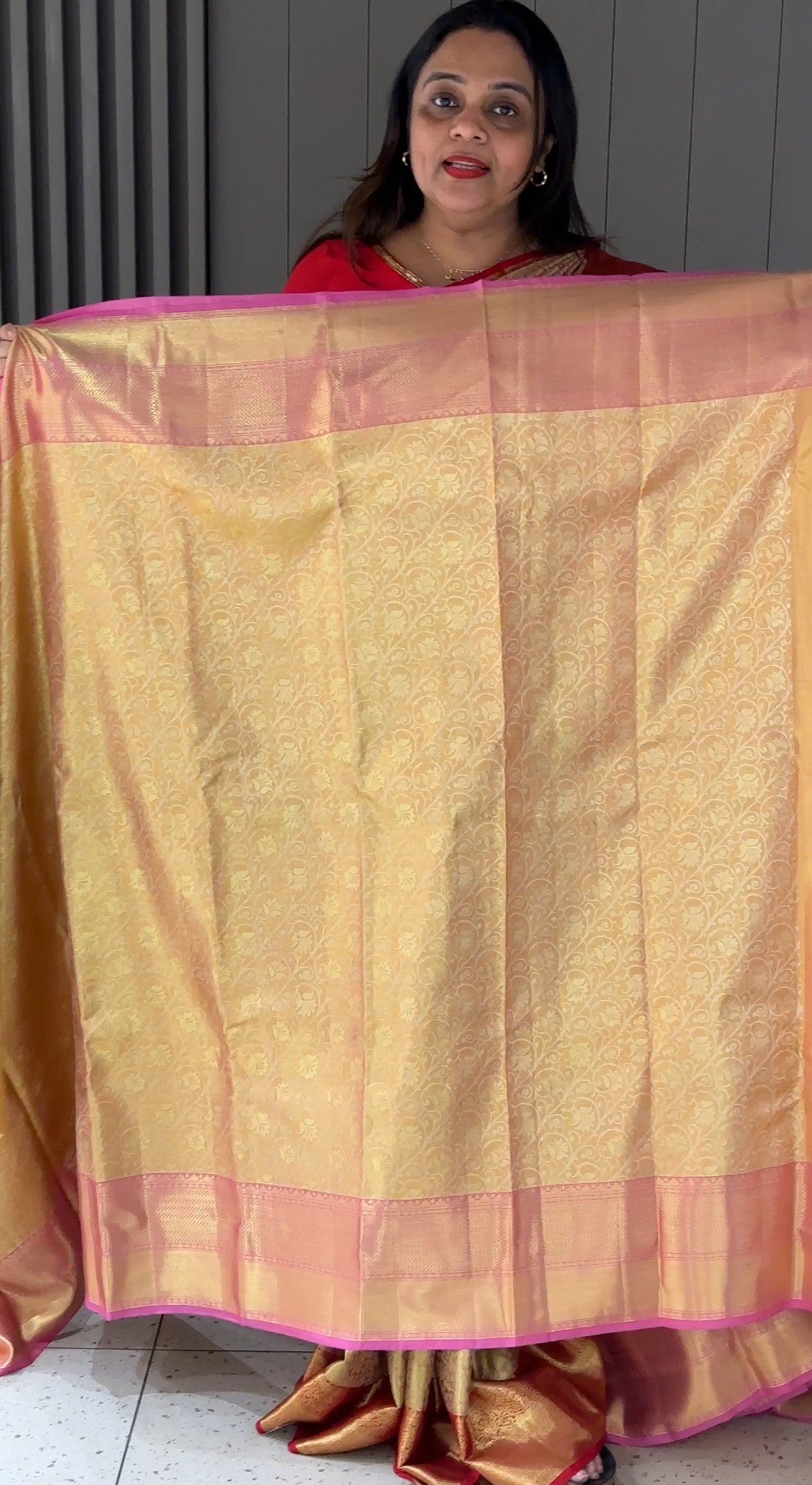 DESIGNER TISSUE KANCHIPURAM SILK SAREES - IHA 19369